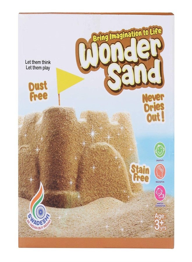 SQUICKLE Smooth Wonder Sand for Kids, Stand with Easy-to-Shape 1 Mould, Creative & Imaginative Play Flowing Wonder Stand-500 Gram(Multi Color) - Image 2